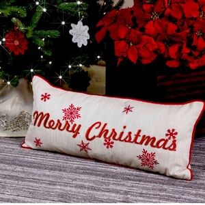 Oversized merry Christmas pillow